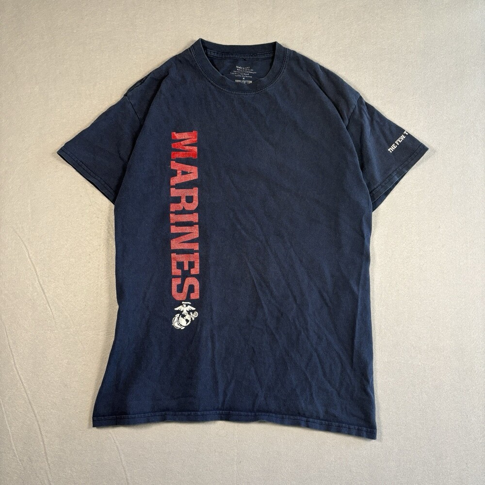 Marines Unisex Military, America, Made in USA T-Shirt. Size Medium